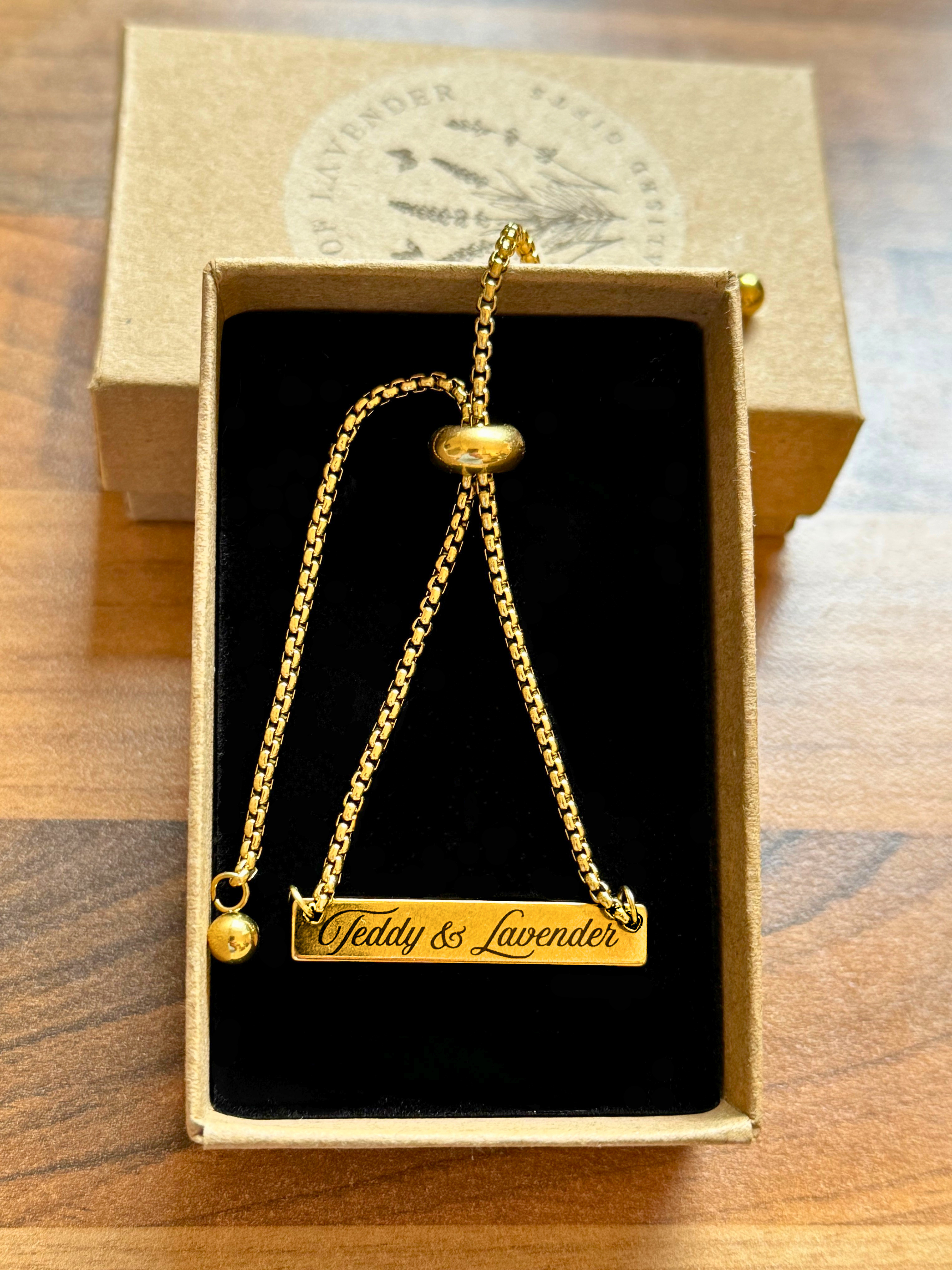 Personalised Adjustable Bar Bracelet