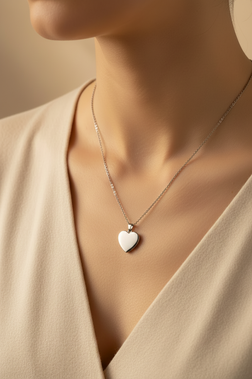 Fingerprint Heart Pendant